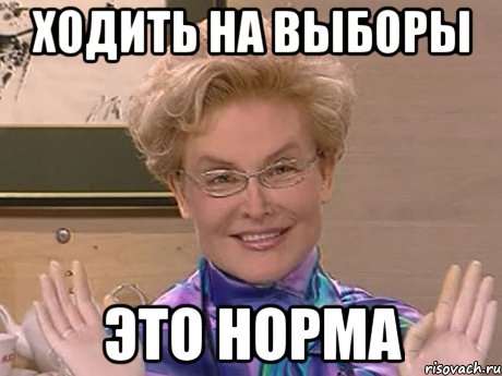 ходить на выборы это норма, Мем Елена Малышева