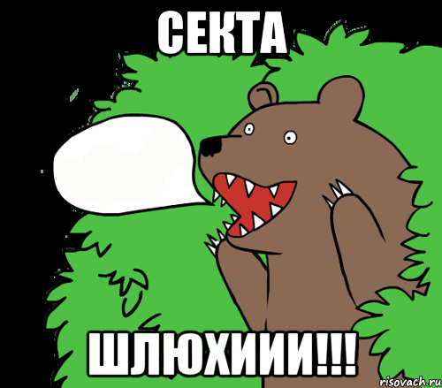 СЕКТА ШЛЮХИИИ!!!, Комикс медведь из кустов