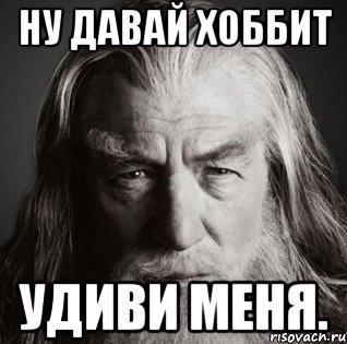 ну давай хоббит удиви меня.