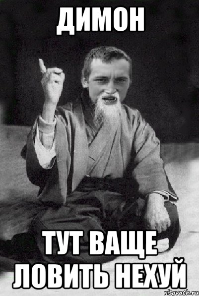 ДИМОН Тут ваще ловить нехуй, Мем Мудрий паца