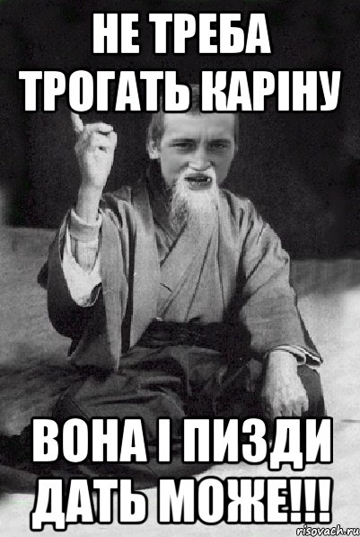 Не треба трогать Каріну вона і пизди дать може!!!, Мем Мудрий паца