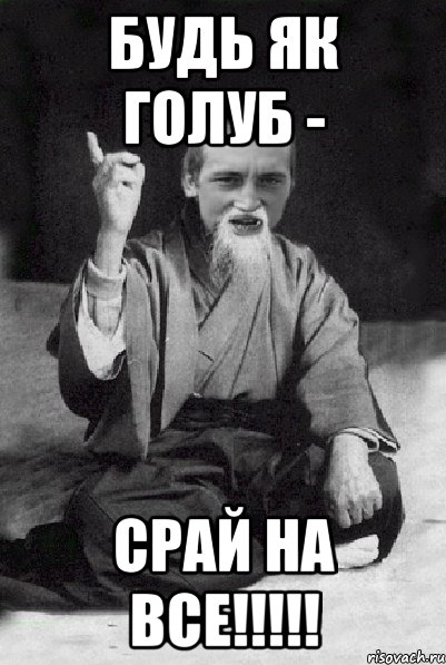 Будь як голуб - срай на все!!!!!, Мем Мудрий паца