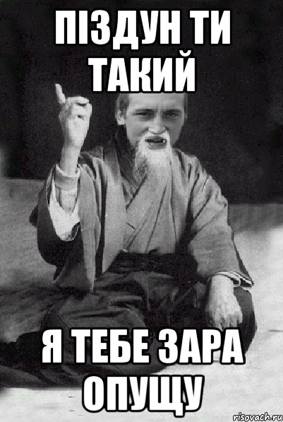 ПІЗДУН ТИ ТАКИЙ Я ТЕБЕ ЗАРА ОПУЩУ, Мем Мудрий паца