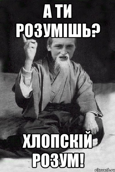 А ти розумішь? Хлопскій розум!, Мем Мудрий паца