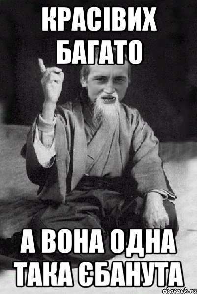 Красівих багато А вона одна така єбанута, Мем Мудрий паца