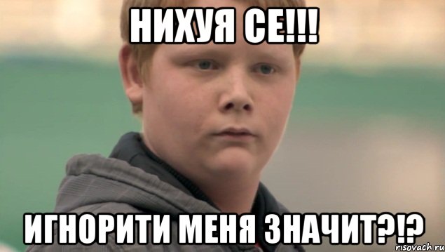 Нихуя се!!! Игнорити меня значит?!?, Мем    нифигасе