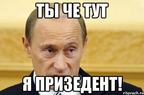 Ты че тут я призедент!, Мем путин