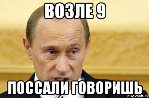 возле 9 поссали говоришь, Мем путин