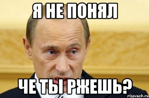 я не понял че ты ржешь?, Мем путин