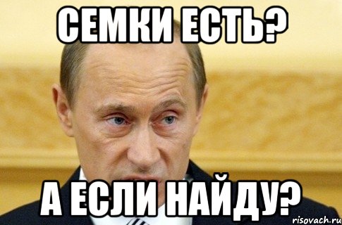 Семки есть? А если найду?, Мем путин