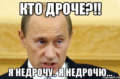 КТО ДРОЧЕ?!! Я недрочу.. я недрочю..., Мем путин