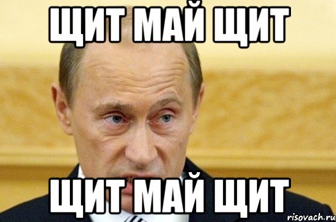 Щит май щит Щит май щит, Мем путин