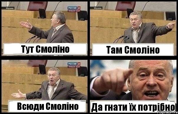 Тут Смоліно Там Смоліно Всюди Смоліно Да гнати їх потрібно, Комикс с Жириновским