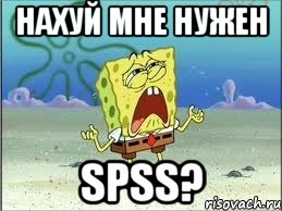 Нахуй мне нужен SPSS?, Мем Спанч Боб плачет