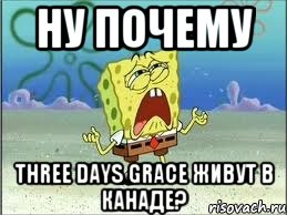 ну почему three days grace живут в канаде?, Мем Спанч Боб плачет