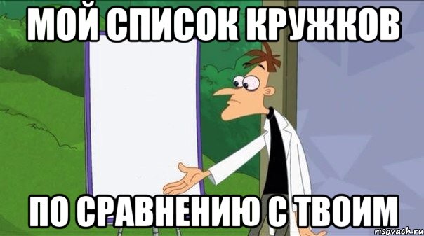 Мой список кружков По сравнению с твоим, Мем  Пустой список