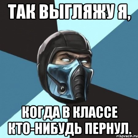 ТАК ВЫГЛЯЖУ Я, КОГДА В КЛАССЕ КТО-НИБУДЬ ПЕРНУЛ., Мем Саб-Зиро