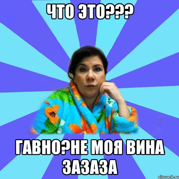 Что это??? Гавно?Не моя вина зазаза, Мем типичная мама