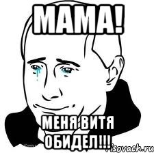 МАМА! МЕНЯ ВИТЯ ОБИДЕЛ!!!, Мем  Володя Путин