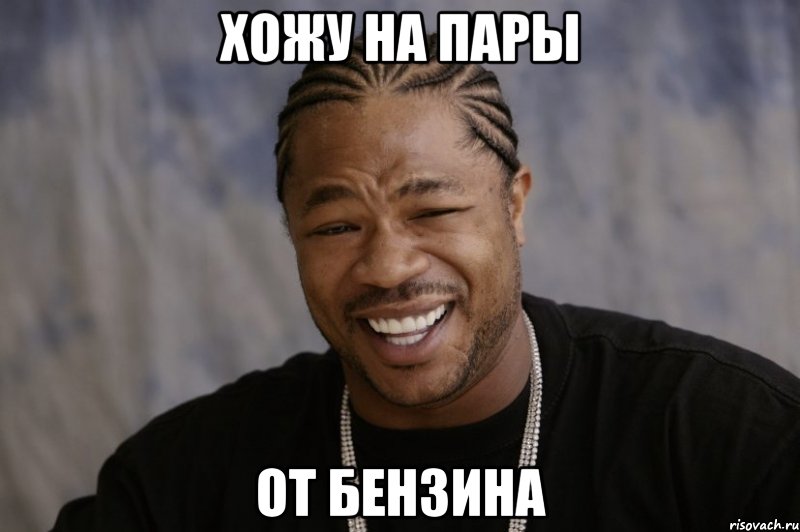 хожу на пары от бензина, Мем Xzibit