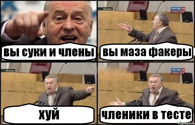 вы суки и члены вы маза факеры хуй членики в тесте, Комикс Жириновский