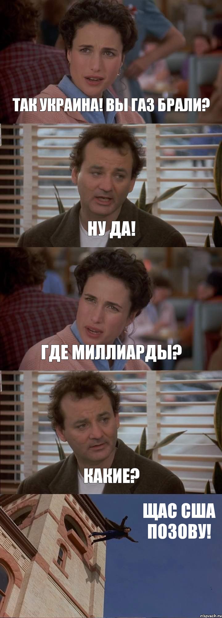 ТАК УКРАИНА! ВЫ ГАЗ БРАЛИ? НУ ДА! ГДЕ МИЛЛИАРДЫ? КАКИЕ? ЩАС США ПОЗОВУ!, Комикс День сурка