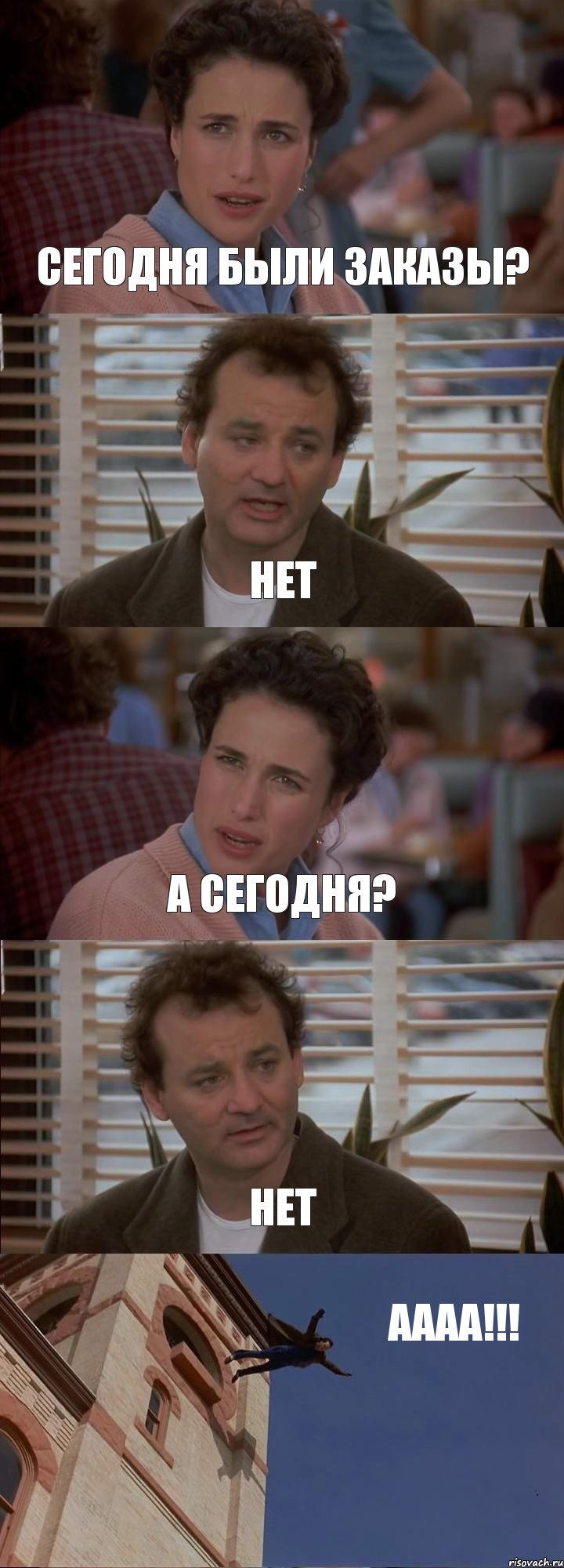 СЕГОДНЯ БЫЛИ ЗАКАЗЫ? НЕТ А СЕГОДНЯ? НЕТ АААА!!!