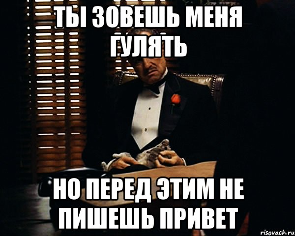 Каждый напишет. Но перед этим. Пишут привет. Не пишите привет. Ты зовешь меня гулять?.