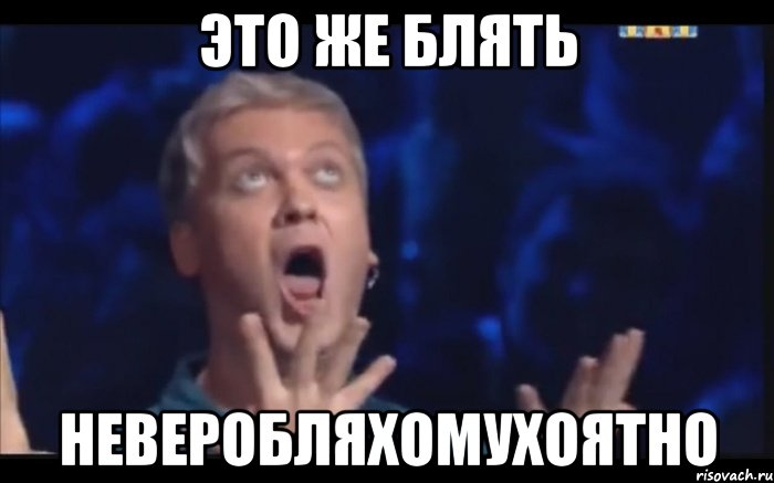 ЭТО ЖЕ БЛЯТЬ НЕВЕРОБЛЯХОМУХОЯТНО, Мем  Это ШЕДЕВР