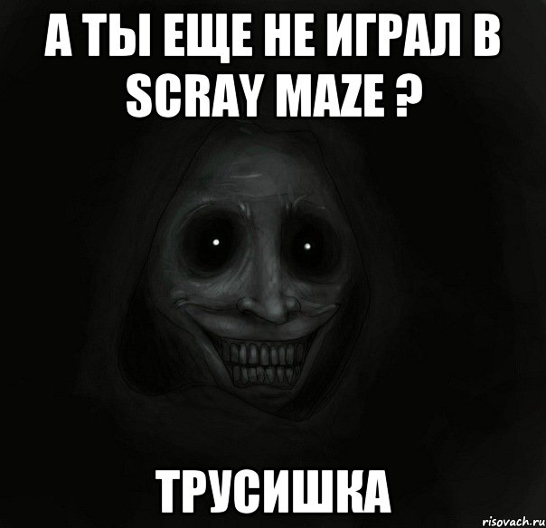 А ты еще не играл в Scray Maze ? ТРУСИШКА, Мем Ночной гость