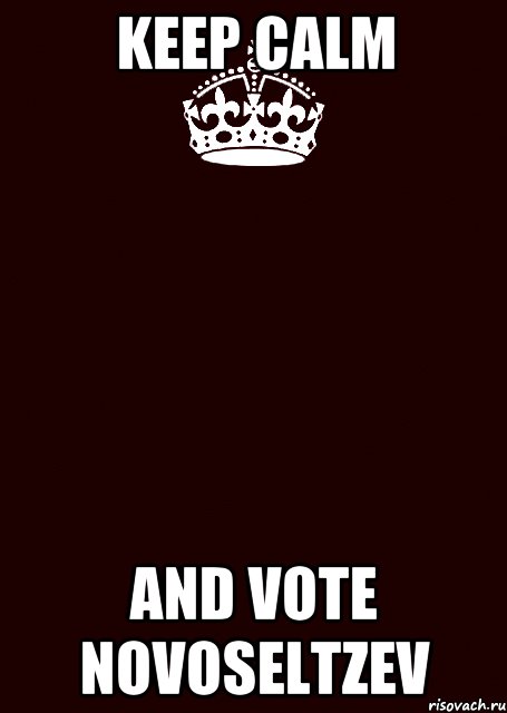 KEEP CALM AND VOTE NOVOSELTZEV