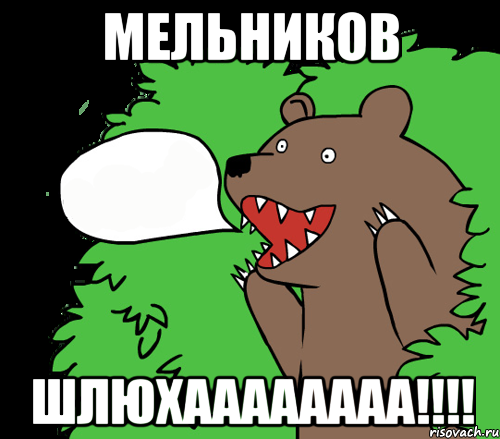 Мельников Шлюхаааааааа!!!!, Комикс медведь из кустов