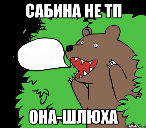 Сабина не ТП Она-ШЛЮХА, Комикс медведь из кустов