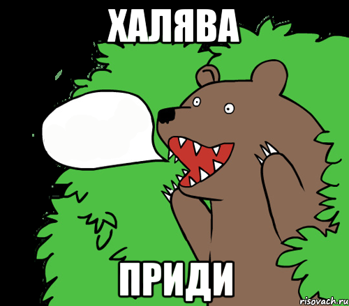 ХАЛЯВА ПРИДИ, Комикс медведь из кустов