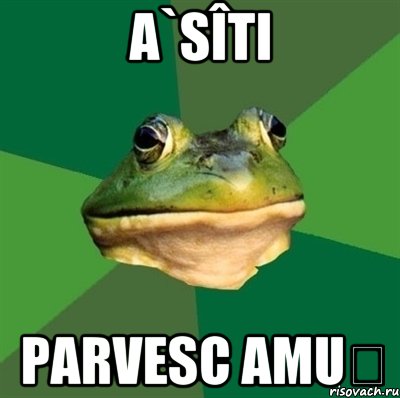 a`sîti parvesc amuș, Мем  Мерзкая жаба