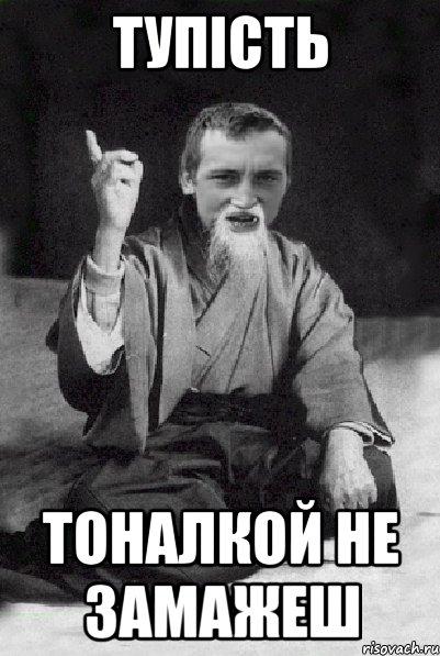 тупість тоналкой не замажеш, Мем Мудрий паца