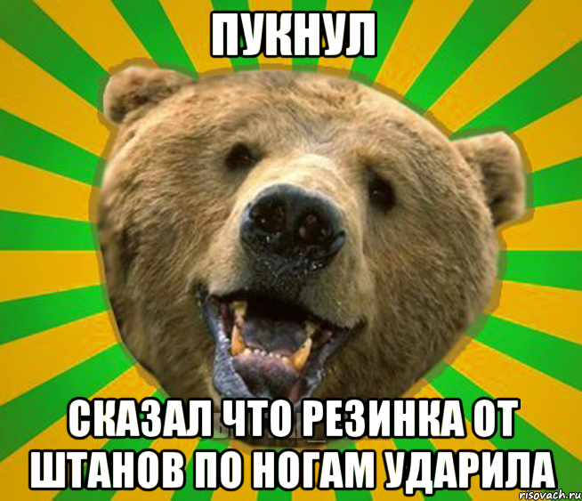 пукнул сказал что резинка от штанов по ногам ударила