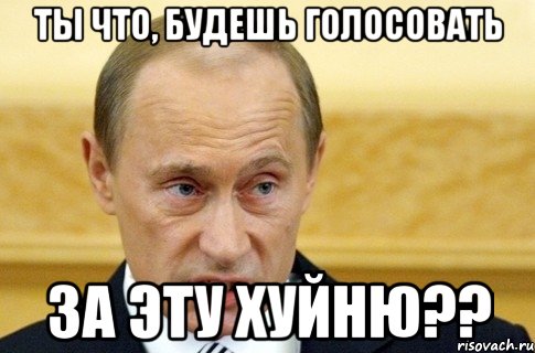 Ты что, будешь голосовать за эту хуйню??, Мем путин