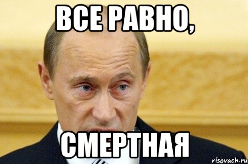 все равно, смертная, Мем путин