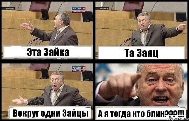 Эта Зайка Та Заяц Вокруг одни Зайцы А я тогда кто блин???!!!, Комикс с Жириновским