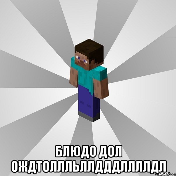  Блюдо дол ождтоллльллдддллллдл, Мем Типичный игрок Minecraft