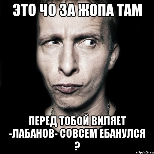 это чо за жопа там перед тобой виляет -лабанов- совсем ебанулся ?, Мем  Типичный Охлобыстин