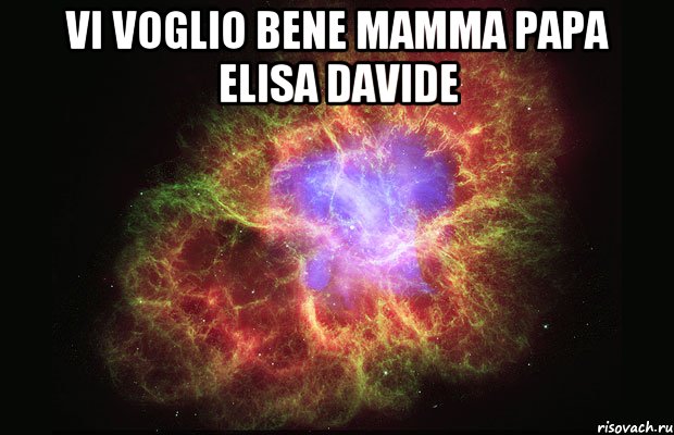 Vi voglio bene mamma Papa Elisa Davide , Мем Туманность