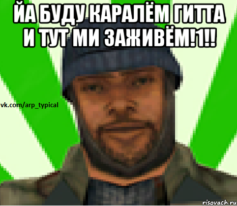 Йа буду каралём гитта и тут ми заживём!1!! , Мем Vkcomarptypical