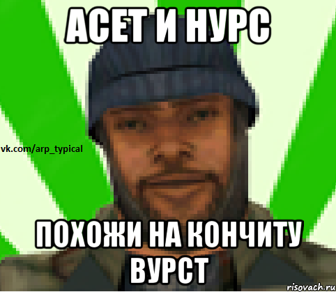 Асет и Нурс Похожи на Кончиту Вурст, Мем Vkcomarptypical