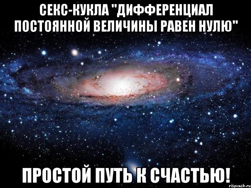 Секс-кукла "дифференциал постоянной величины равен нулю" простой путь к счастью!, Мем Вселенная