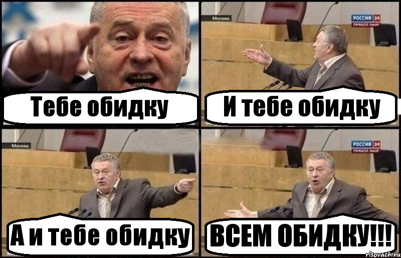 Тебе обидку И тебе обидку А и тебе обидку ВСЕМ ОБИДКУ!!!, Комикс Жириновский