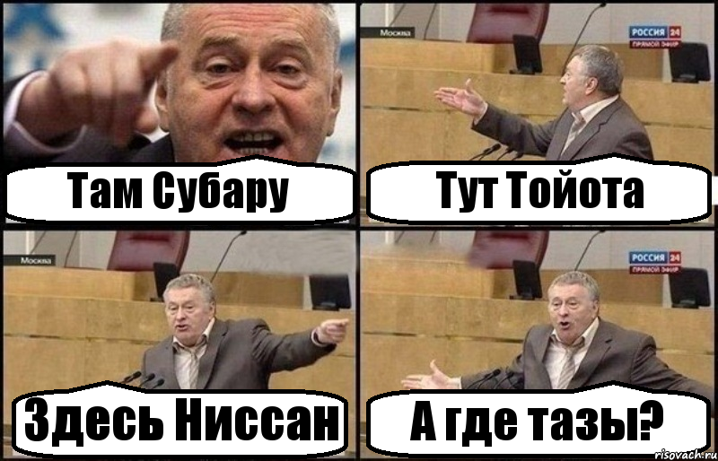 Там Субару Тут Тойота Здесь Ниссан А где тазы?, Комикс Жириновский