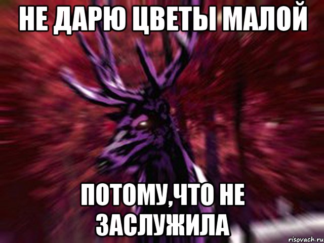 Мал потому что. Ты не заслуживаешь. Не заслужила цветы. Не заслужил Мем. Злой олень Мем.