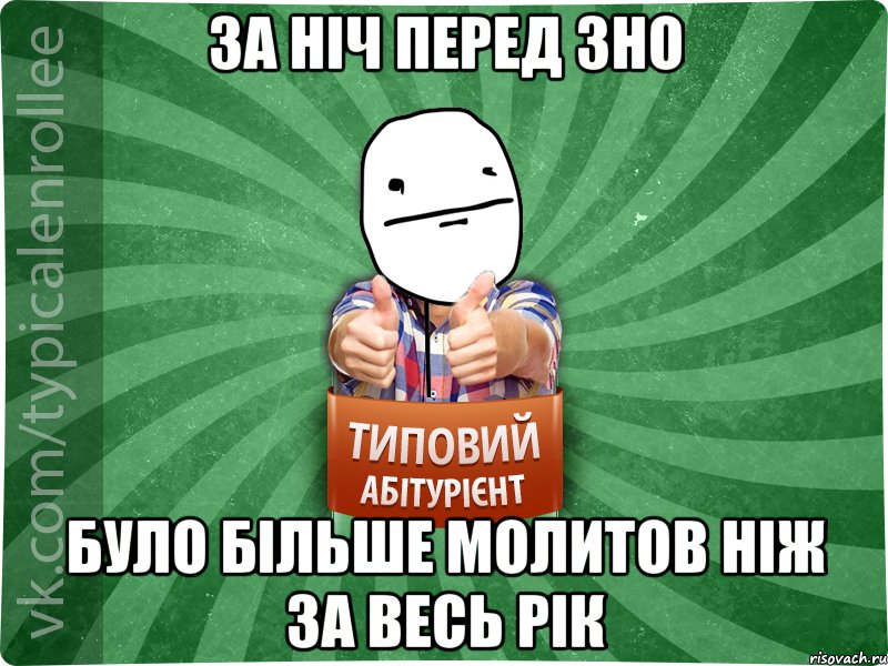 За ніч перед ЗНО було більше молитов ніж за весь рік, Мем абтурнт6